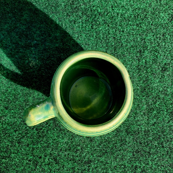 VTG McCoy Pottery Green Tankard Barrel Glaze Ceramic USA c.1930 20oz EUC - Picture 5 of 12